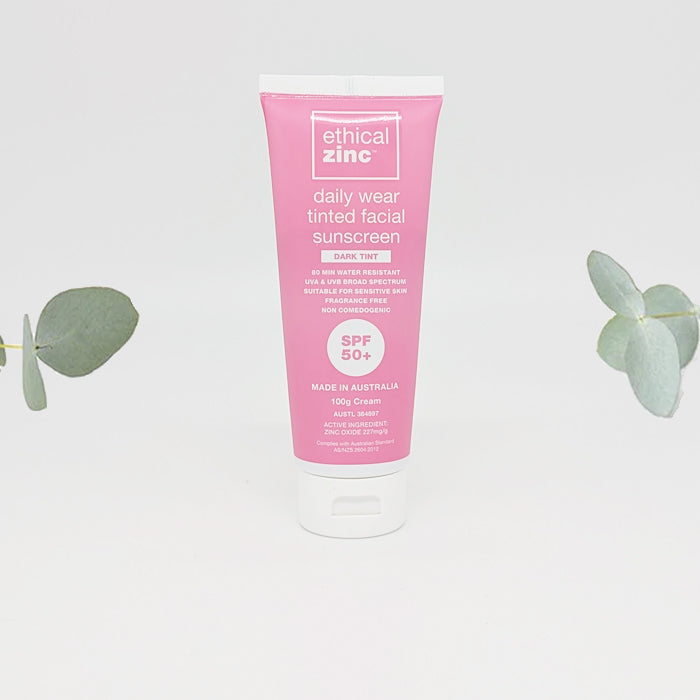 ethical zinc - Tinted Facial Sunscreen - Dark Tint 100g