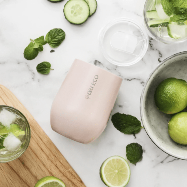 Insulated Stemless Stainless Steel Mini Tea Tumbler 354ml - Rose