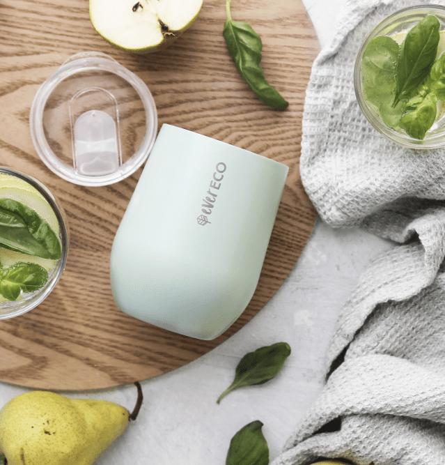 Insulated Stemless Stainless Steel Mini Tea Tumbler 354ml - Sage