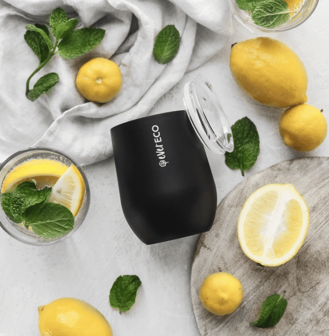 Insulated Stemless Stainless Steel Mini Tea Tumbler 354ml - Black