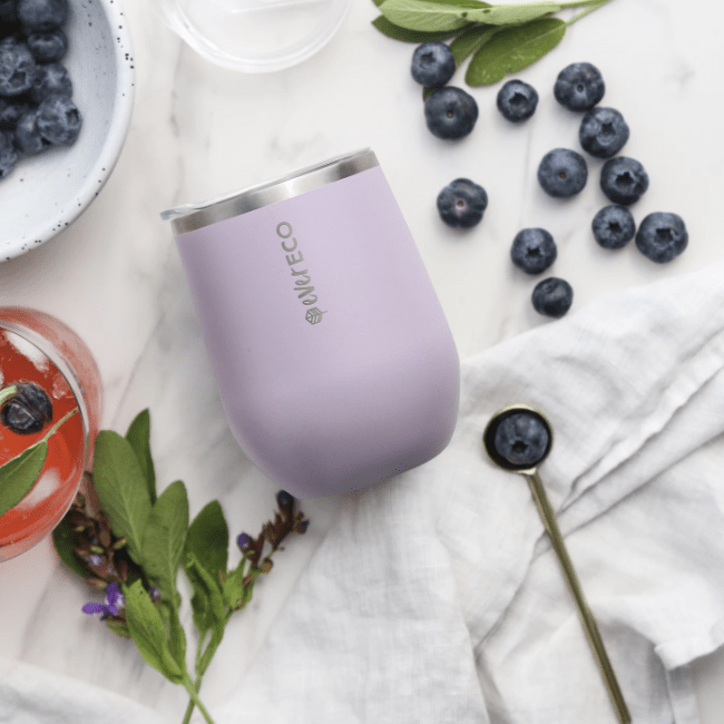 Insulated Stemless Stainless Steel Mini Tea Tumbler 354ml - Lavender