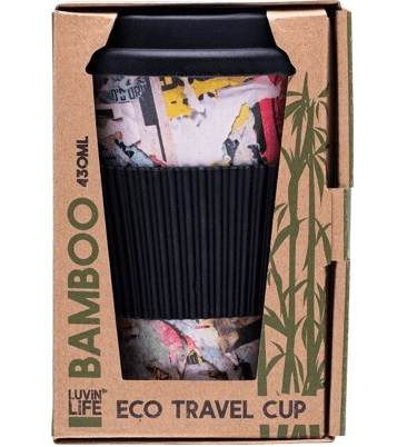 430ml Reusable Bamboo Travel Coffee Mug - Art