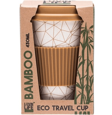 430ml Reusable Bamboo Travel Coffee Mug - Geo