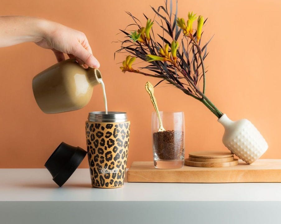 350ml Leak Proof Insulated Coffee Mug - Leopard