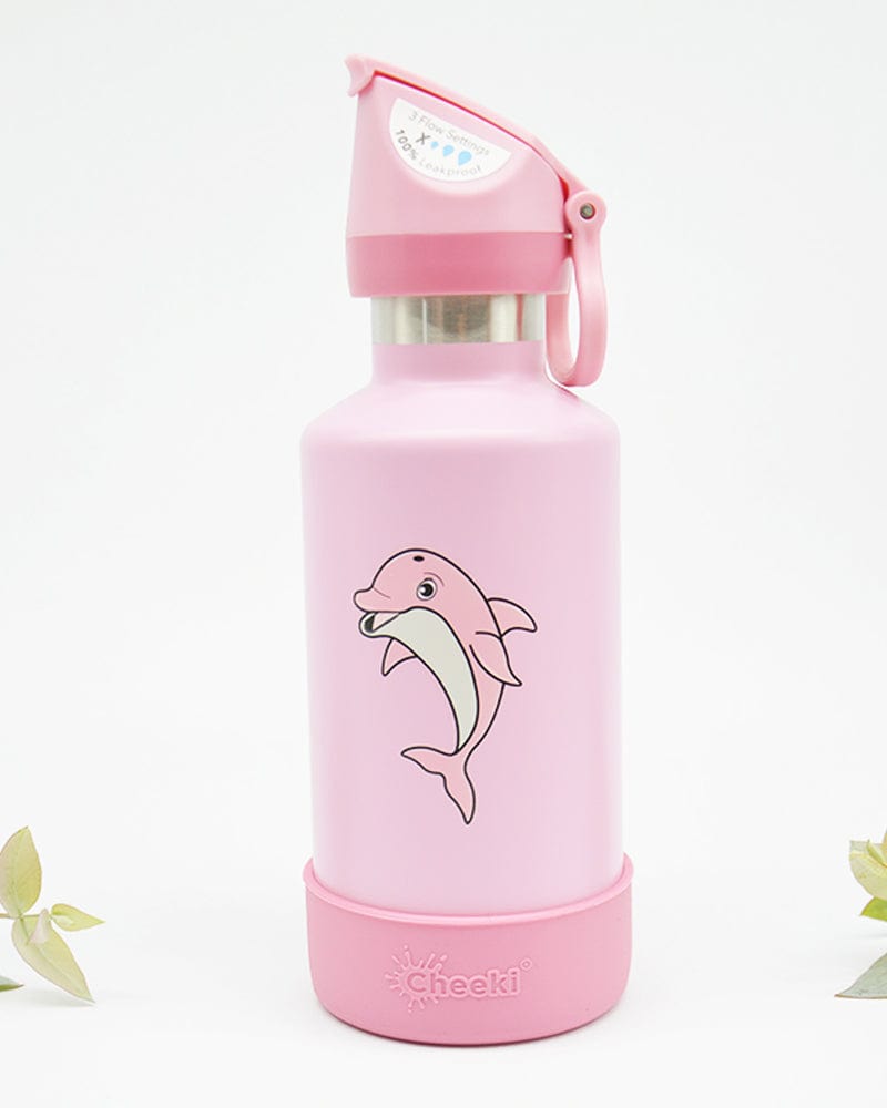 400ml Insulated Kids Reusable Water Bottle - Dolphin