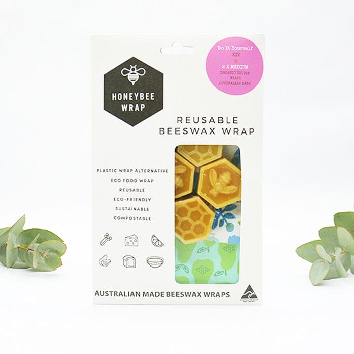 DIY Reusable Beeswax Wrap Kit - 2 x Medium
