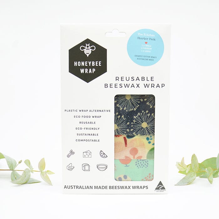 Reusable Beeswax Wraps - Kitchen Starter 3 Pack
