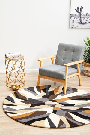 Atic Pure Wool 903 Fossil Round Rug