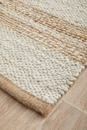 Byron 555 Natural White Runner Rug