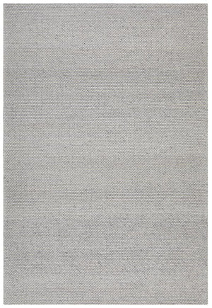 Leka Felted Wool Striped Rug Grey