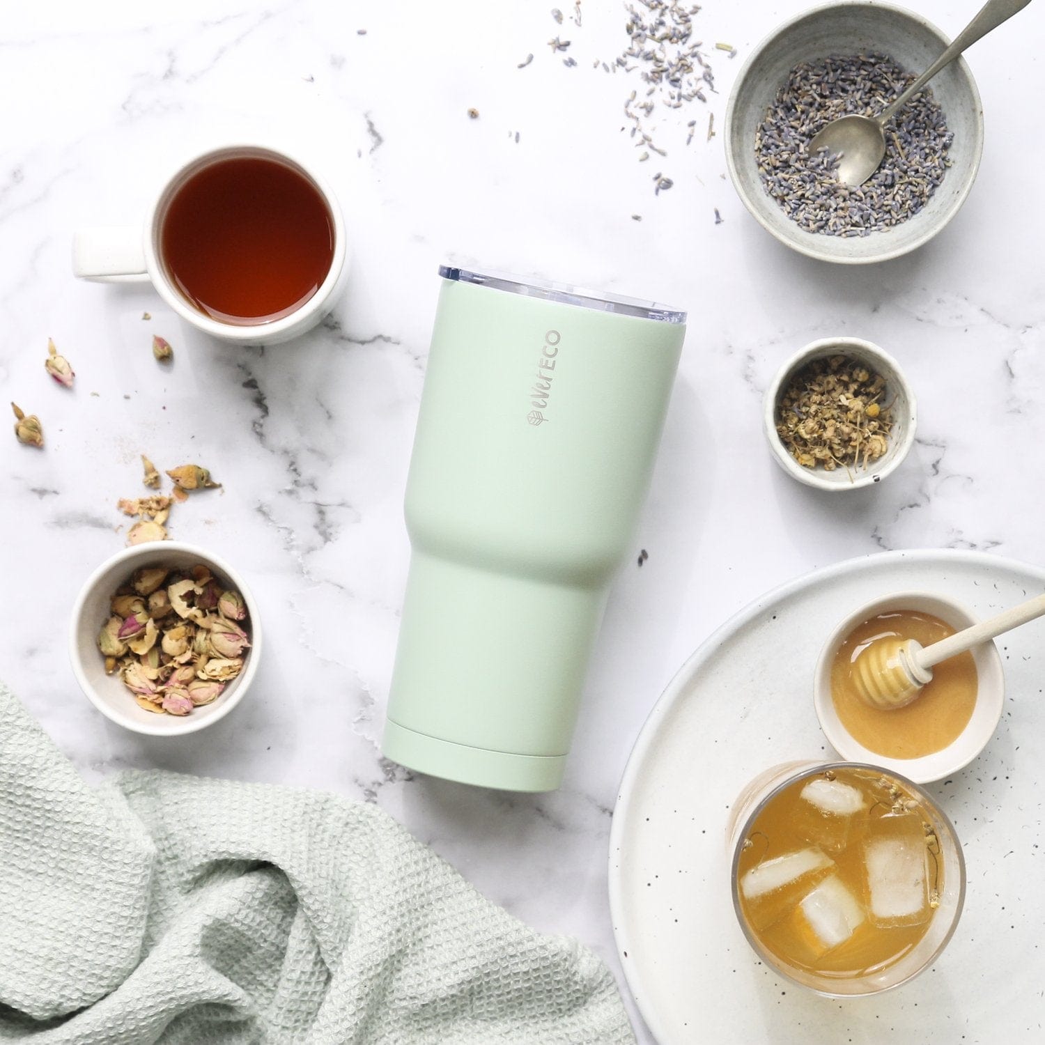 Insulated Stainless Steel Smoothie Tumbler 887ml - Sage