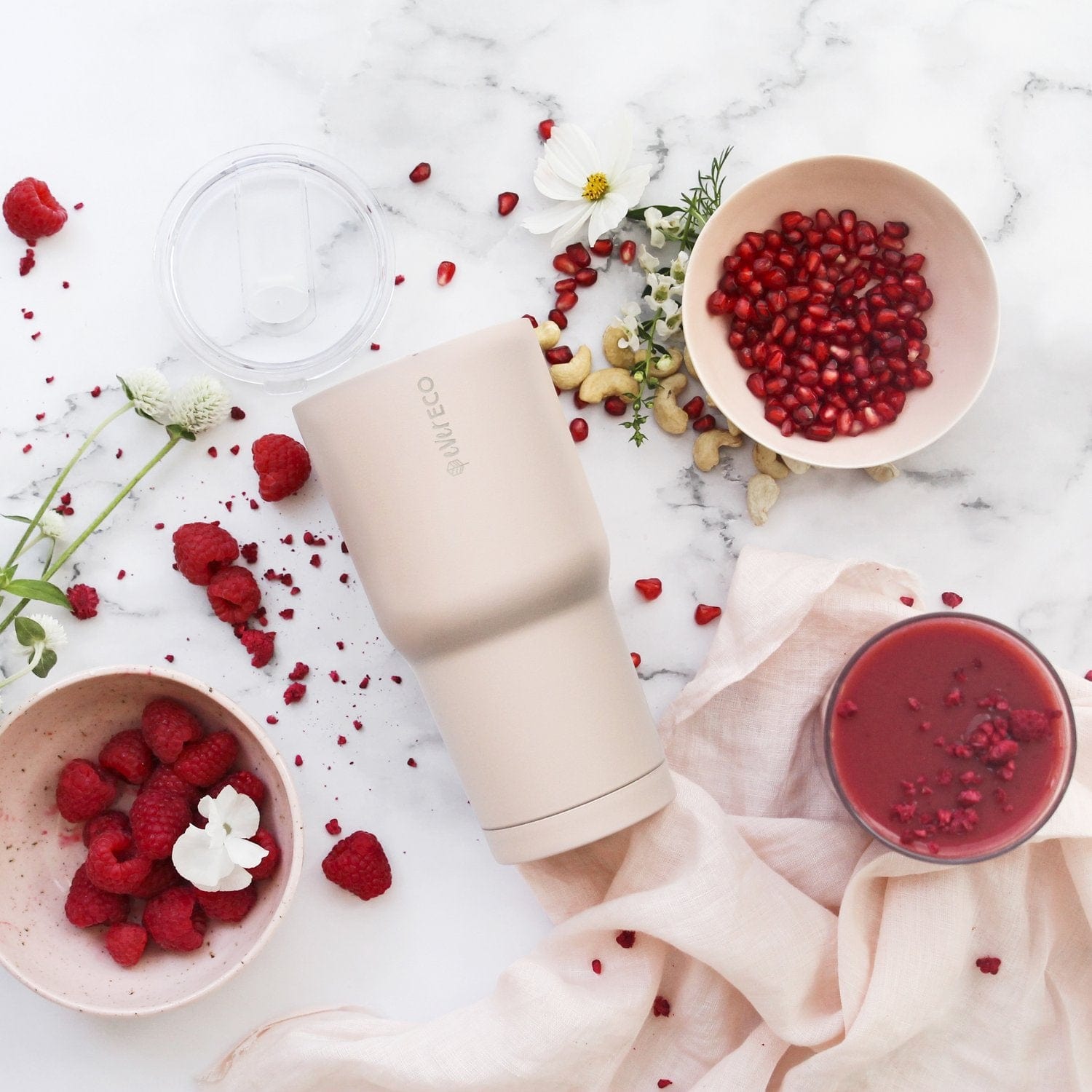 Insulated Stainless Steel Smoothie Tumbler 887ml - Rose