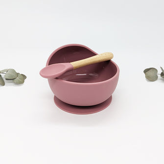 Baby Suction Bowls with Spoon Set - Blush