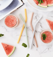 Reusable Silicone Bent Straws - 4 Pack