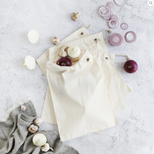 Organic Cotton Muslin Produce Bags - 4 pack
