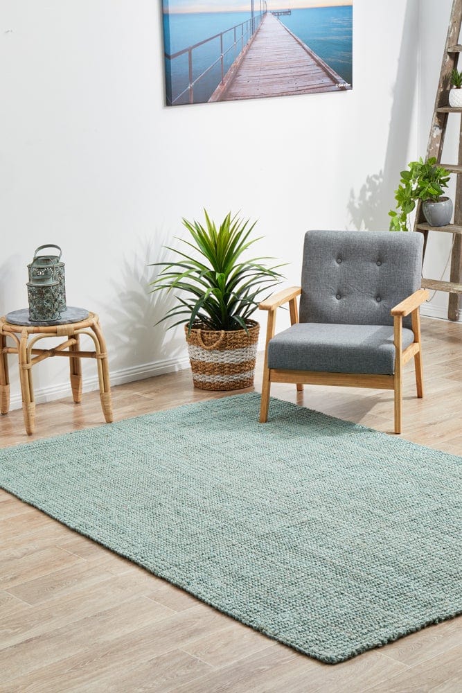 Eco Barker Blue Natural Jute Rug