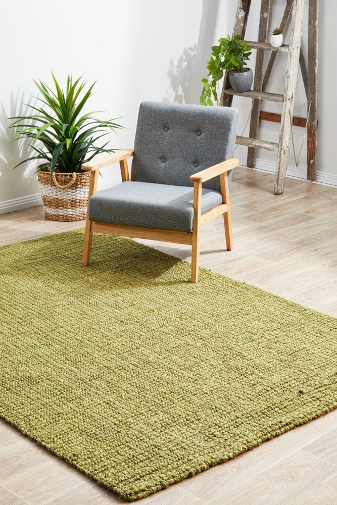 Eco Barker Green Natural Jute Rug