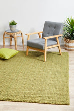 Eco Barker Green Natural Jute Rug