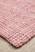 Eco Barker Pink Natural Jute Rug