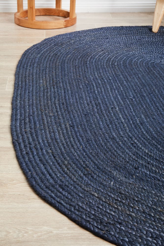 Agonda Navy Oval Rug