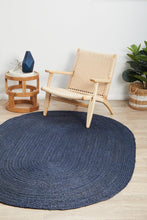 Agonda Navy Oval Rug