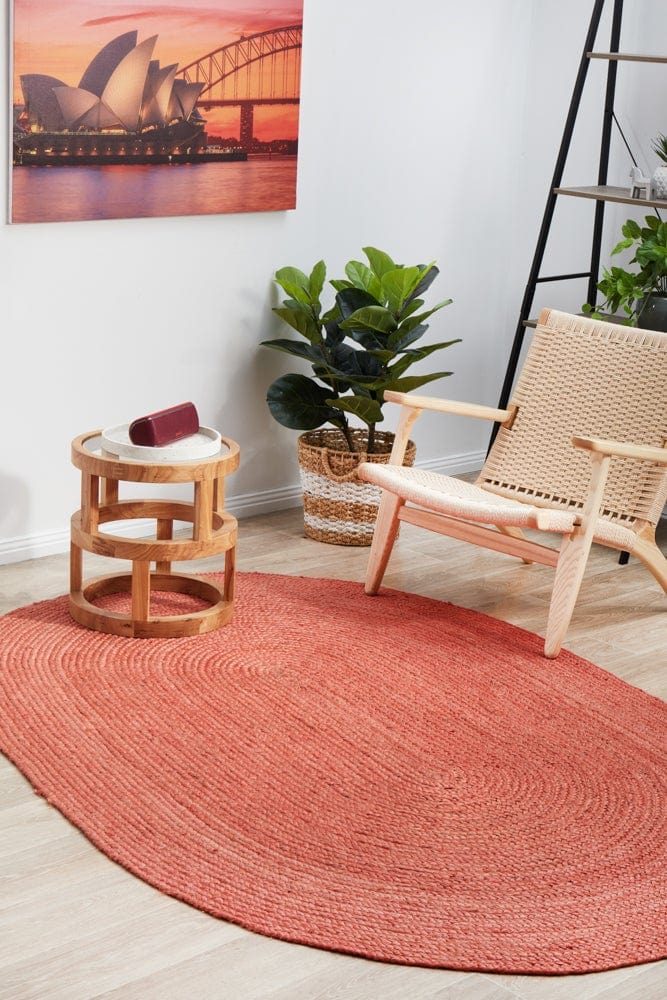 Vivi Terracotta Oval Rug