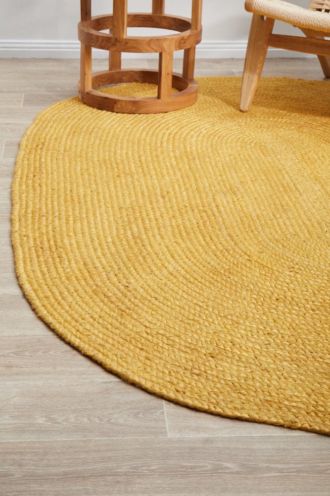 Agonda Yellow Oval Rug