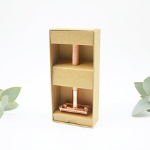 Butterfly Safety Razor with Replacement Blades - Rose Gold