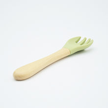 Baby Suction Plate Set with Fork - Green