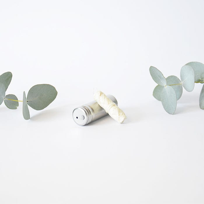 Natural Silk Dental Floss with Stainless Steel Jar - Mint