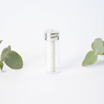 Natural Silk Dental Floss with Glass Jar - Mint