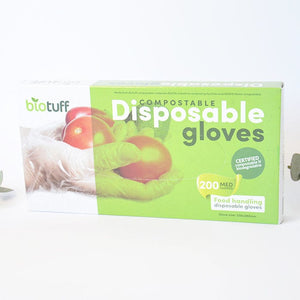 Compostable Disposable Gloves Biotuff Medium 200 pack