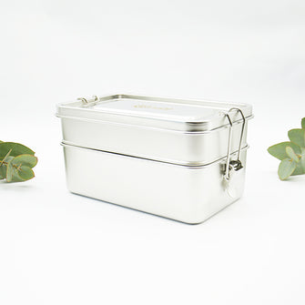 Double Stacker Stainless Steel Lunch Box - 1.2L