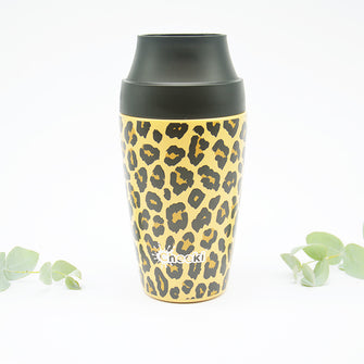 350ml Leak Proof Insulated Coffee Mug - Leopard