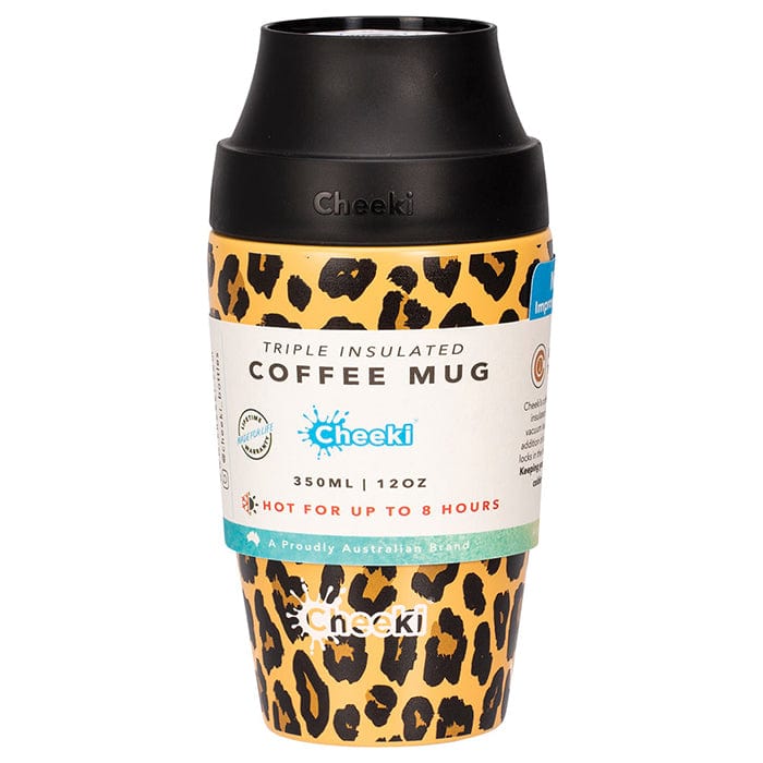 350ml Leak Proof Insulated Coffee Mug - Leopard