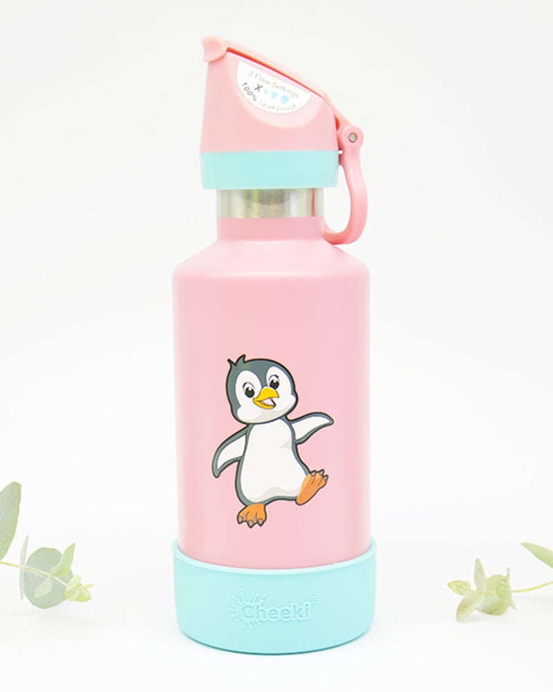 400ml Insulated Kids Reusable Water Bottle - Penguin