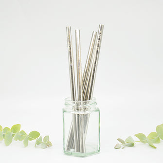 Reusable Stainless Steel Straight Smoothie Straw - Single