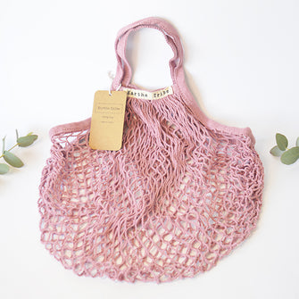 Organic Cotton Tote Shopping Bag - Pink