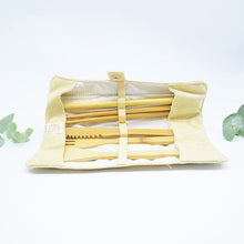 Bamboo Cutlery Set with Straw and Chopsticks