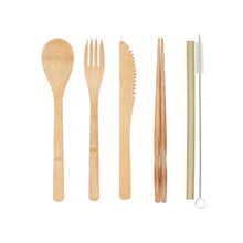 Bamboo Cutlery Set with Straw and Chopsticks