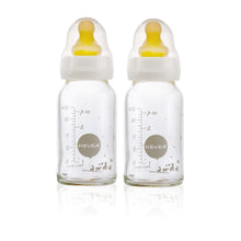 Hevea Glass Baby Bottles - 120ml 2 pack (0-3 months)