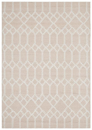 Ramo Tribal Trellis Rug Nude Soft Pink