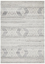 Akasha Woven Tribal Rug Silver Grey