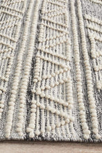 Akasha Woven Tribal Rug Silver Grey