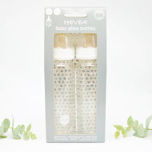 Hevea Glass Baby Bottles - 240ml 2 pack (3-24 months)