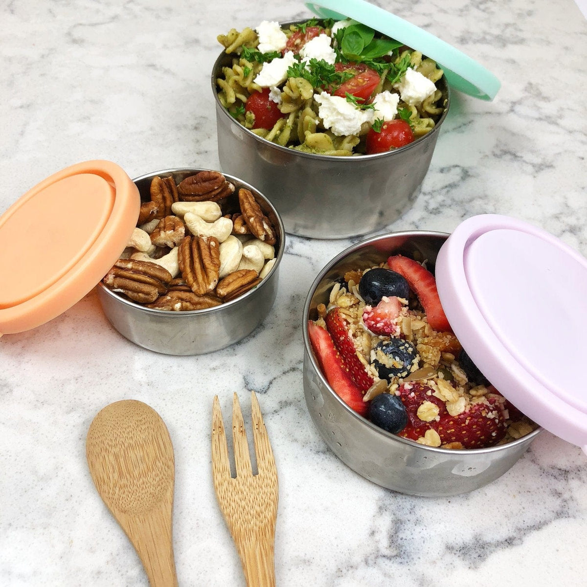 Lunch Container Round Round Stainless Steel Lunch Box Containers 3 sizes – BeEco