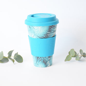 430ml Reusable Bamboo Travel Coffee Mug - Palms
