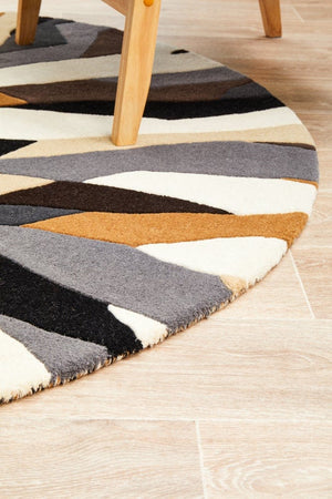Atic Pure Wool 903 Fossil Round Rug