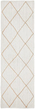 Tulum 222 White Runner Rug