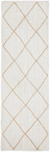Byron 222 White Runner Rug
